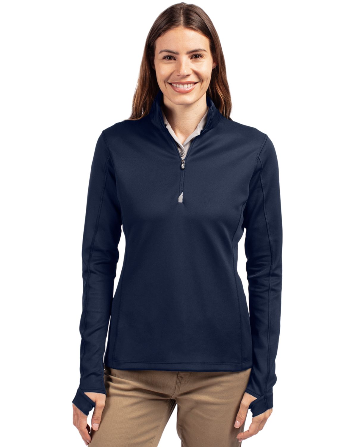 Cutter & Buck Traverse Recycled SmoothStretchWomensQuarter Zip Pullover