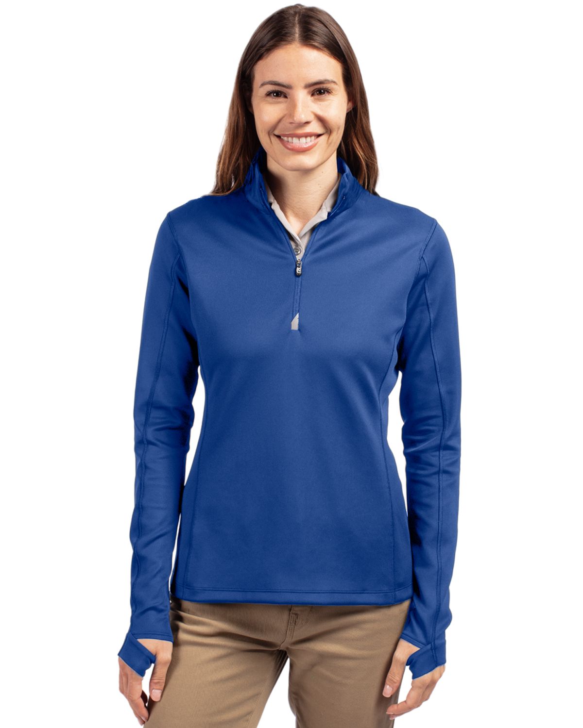 Cutter & Buck Traverse Recycled SmoothStretchWomensQuarter Zip Pullover