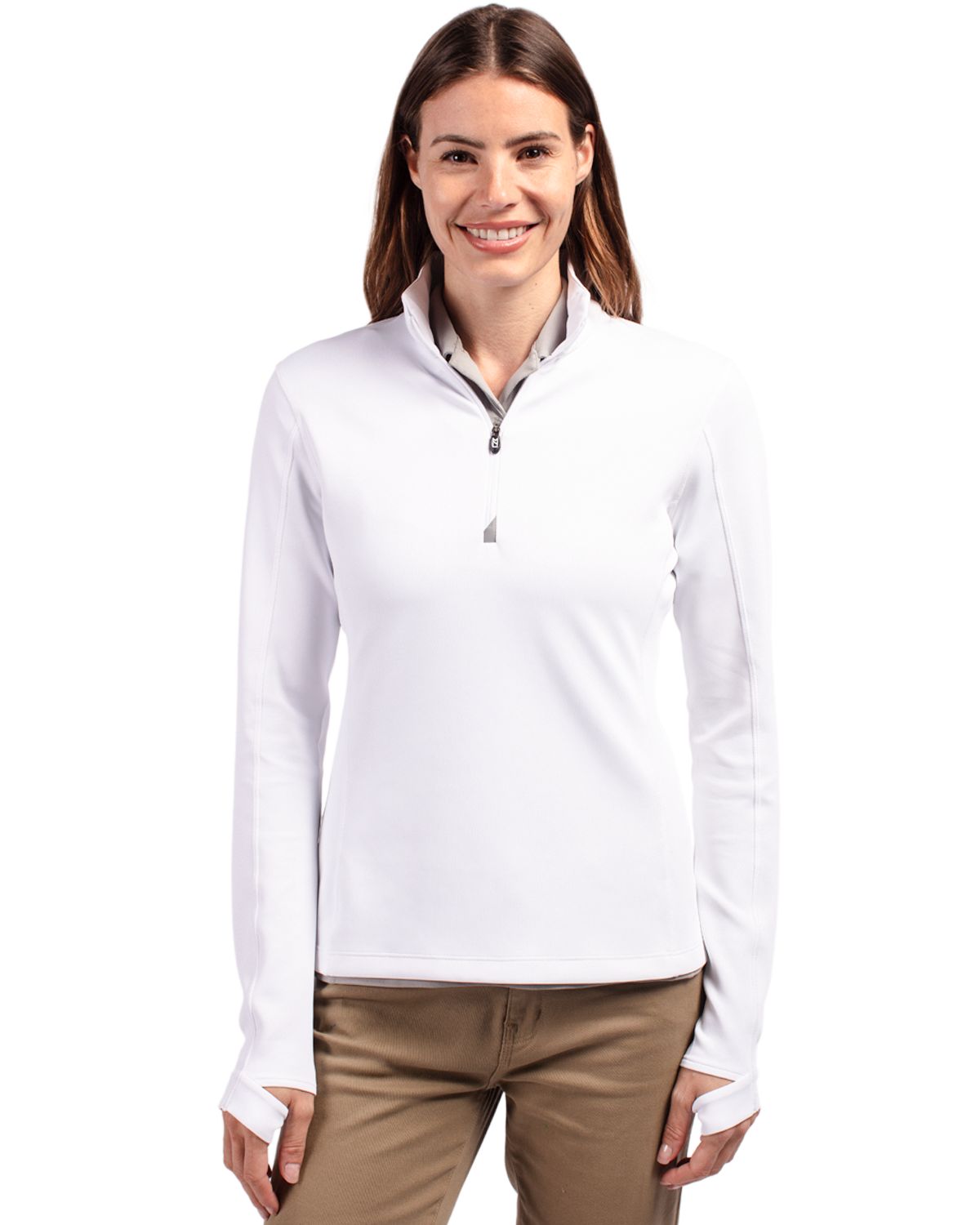 Cutter & Buck Traverse Recycled SmoothStretchWomensQuarter Zip Pullover