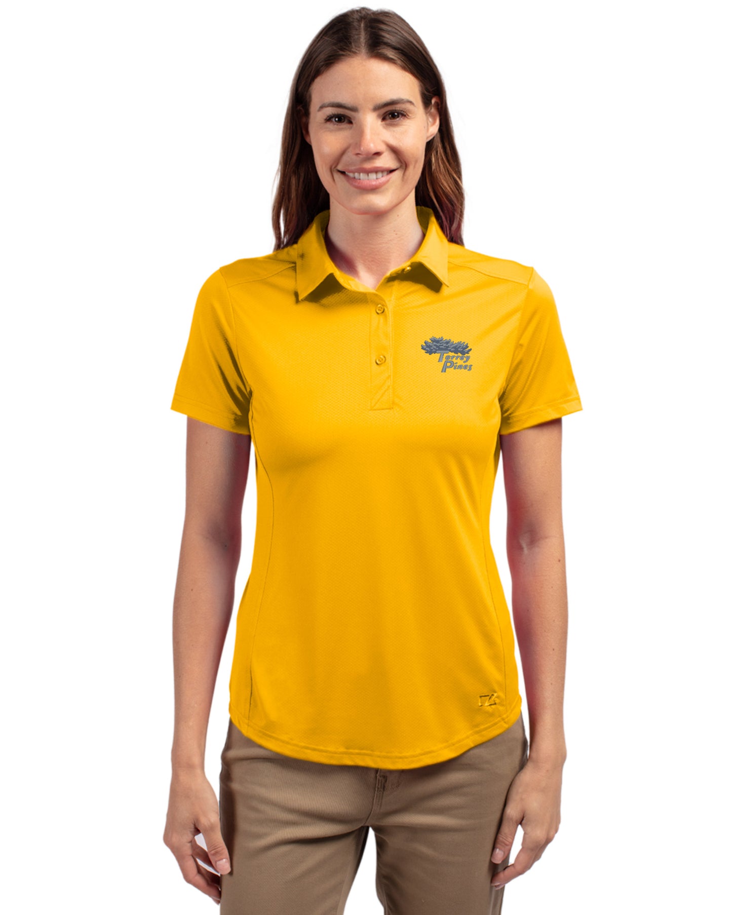 Torrey Pines Cutter & Buck Prospect Recycled Featherlight Stretch Womens Polo