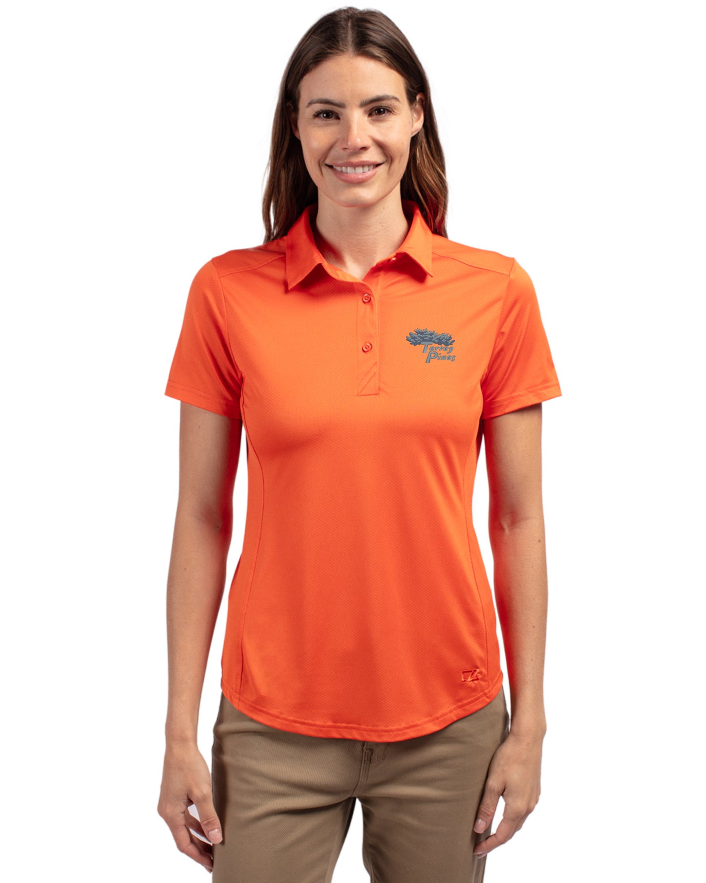 Torrey Pines Cutter & Buck Prospect Recycled Featherlight Stretch Womens Polo