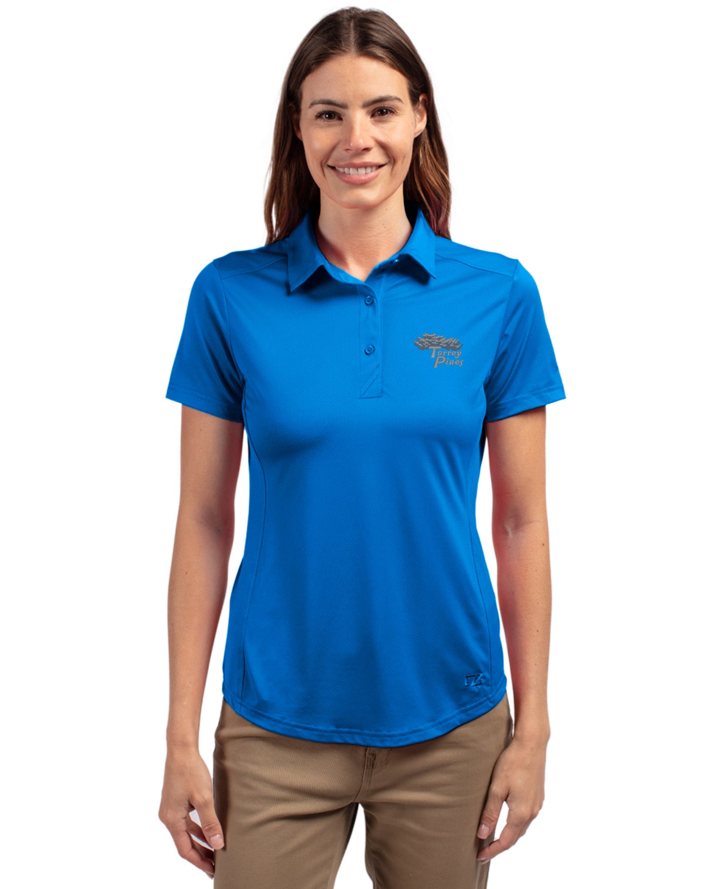 Torrey Pines Cutter & Buck Prospect Recycled Featherlight Stretch Womens Polo