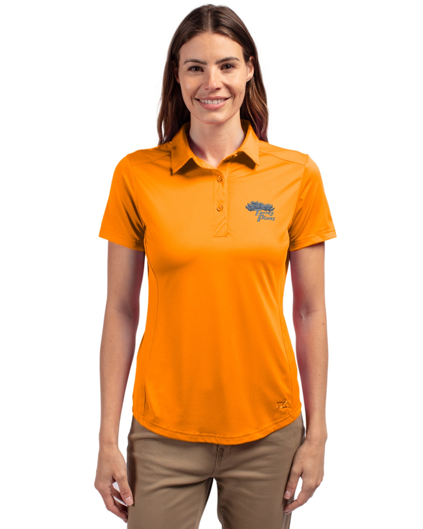 Torrey Pines Cutter & Buck Prospect Recycled Featherlight Stretch Womens Polo