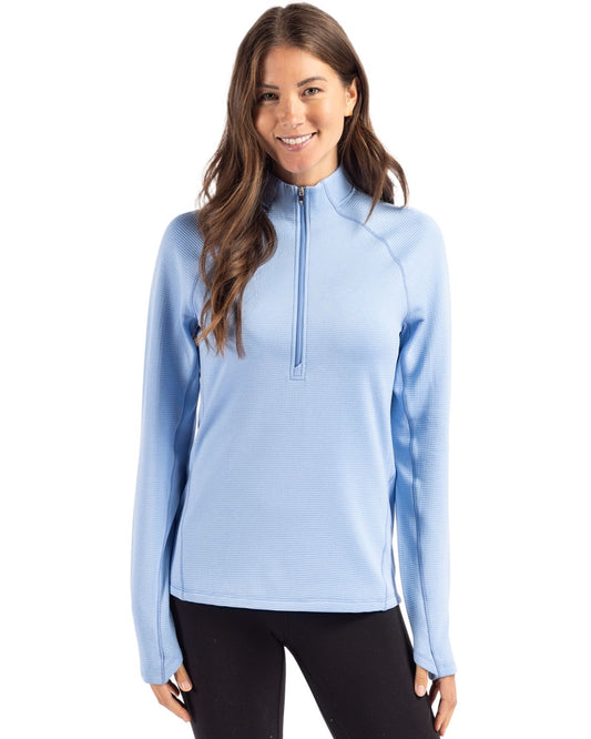 Cutter & Buck Peshastin RecycledGridFleeceWomensHalf Zip Pullover