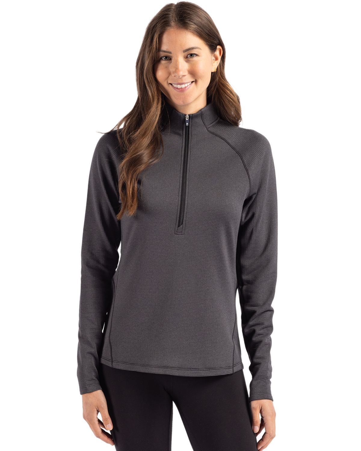 Cutter & Buck Peshastin RecycledGridFleeceWomensHalf Zip Pullover