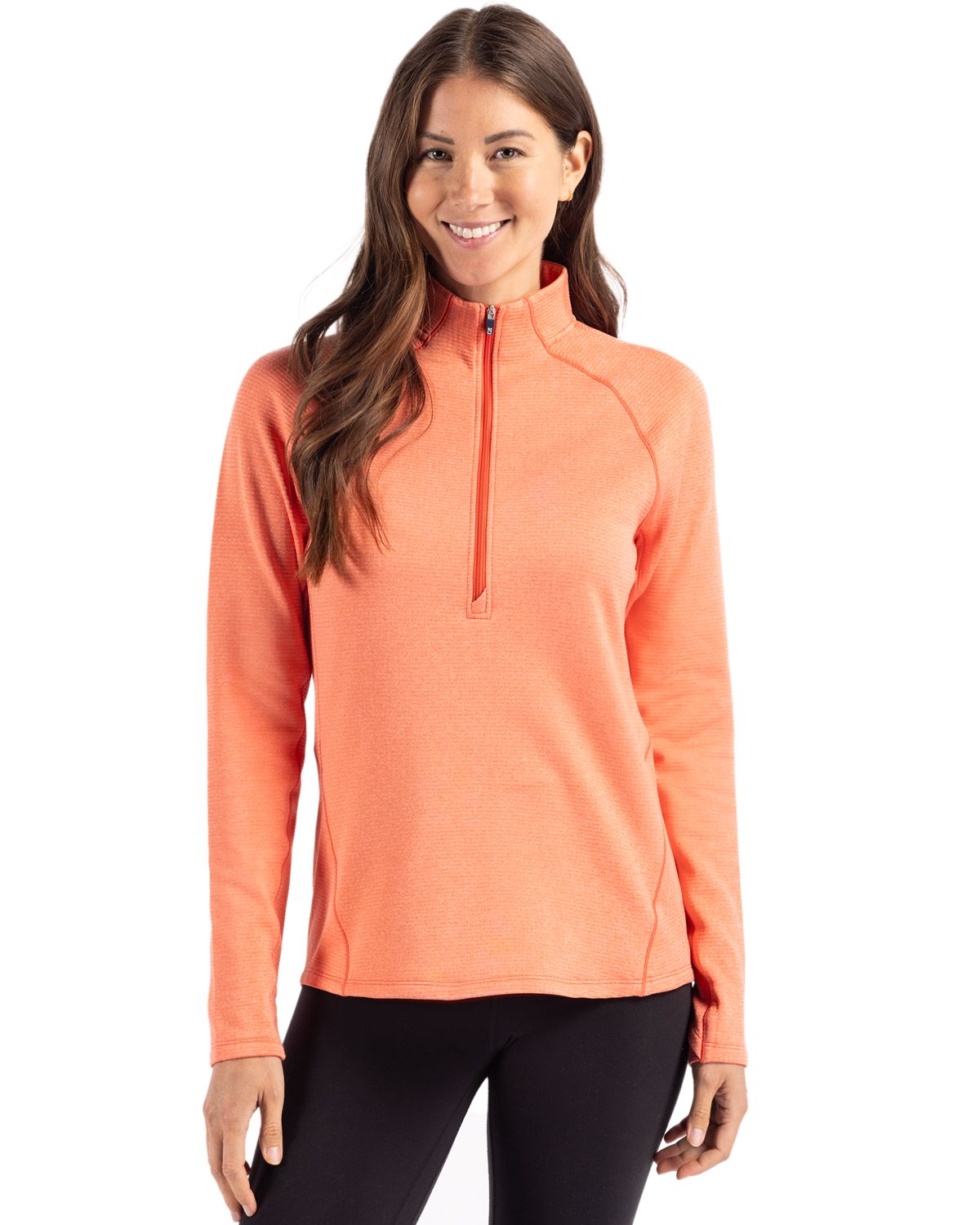 Cutter & Buck Peshastin RecycledGridFleeceWomensHalf Zip Pullover