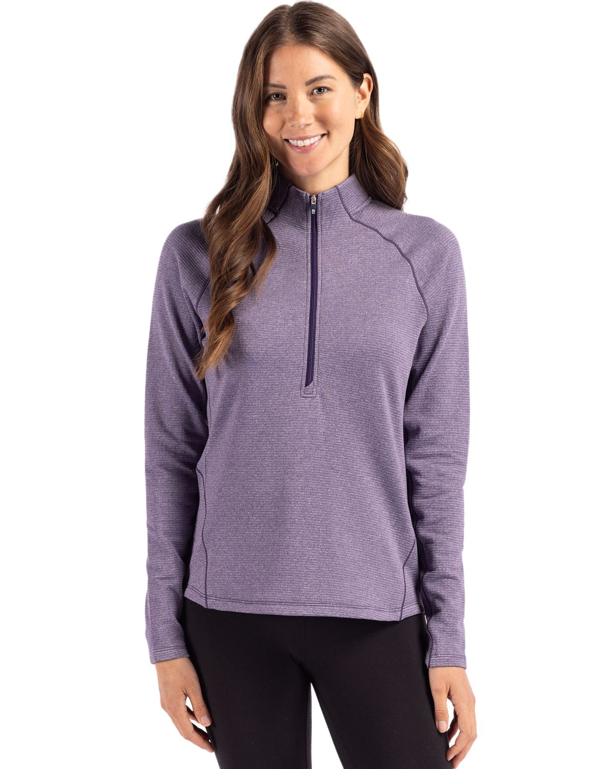Cutter & Buck Peshastin RecycledGridFleeceWomensHalf Zip Pullover