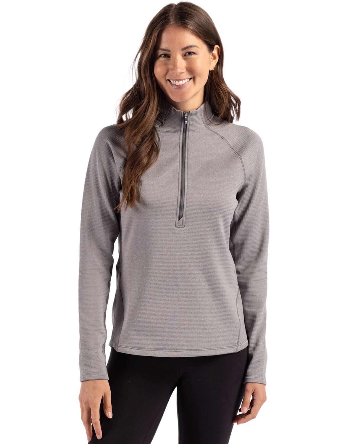 Cutter & Buck Peshastin RecycledGridFleeceWomensHalf Zip Pullover