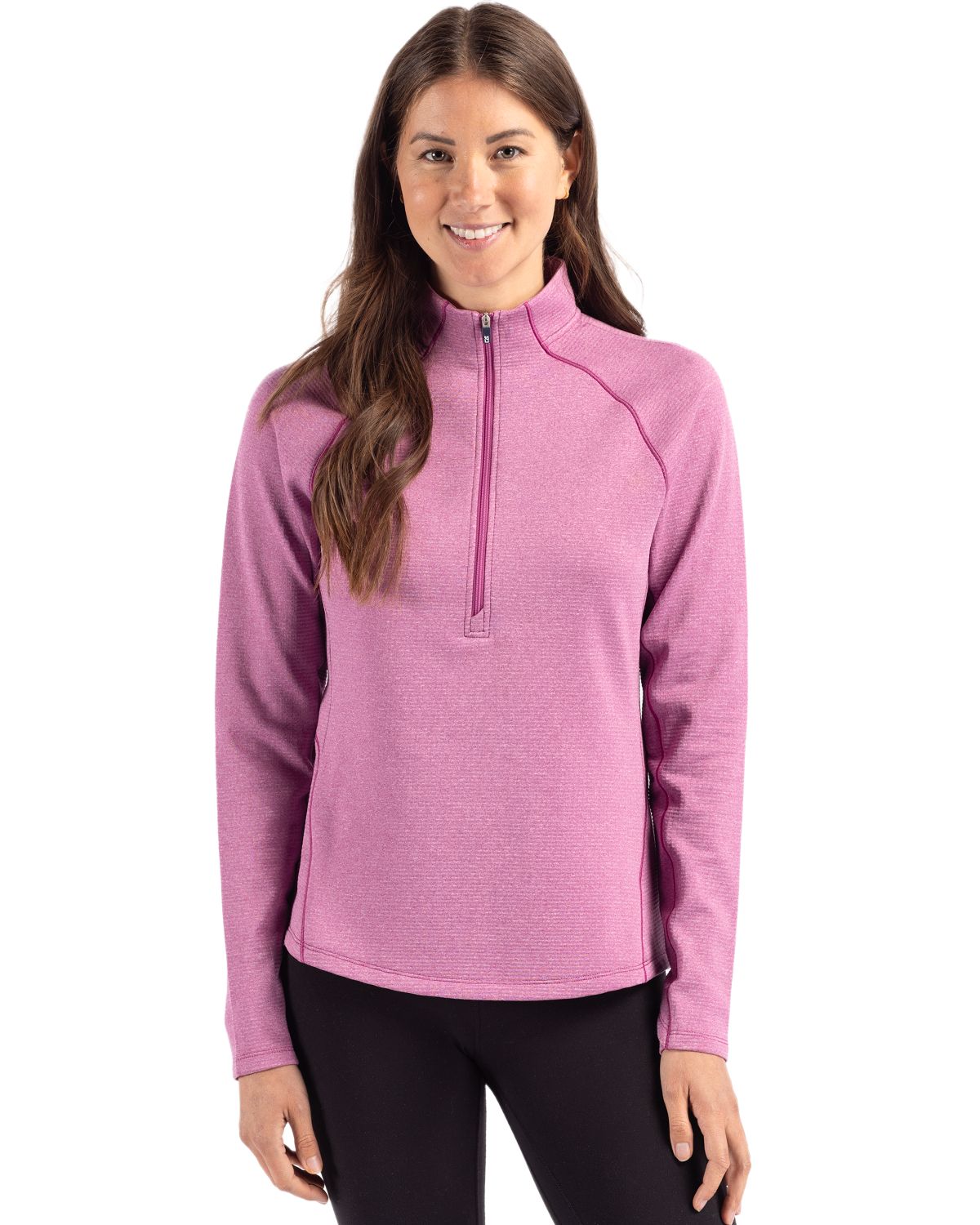 Cutter & Buck Peshastin RecycledGridFleeceWomensHalf Zip Pullover