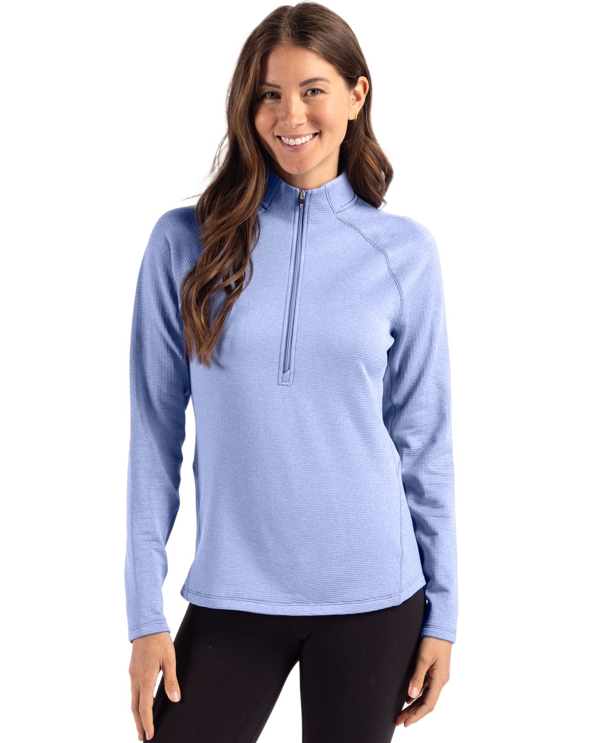 Cutter & Buck Peshastin RecycledGridFleeceWomensHalf Zip Pullover