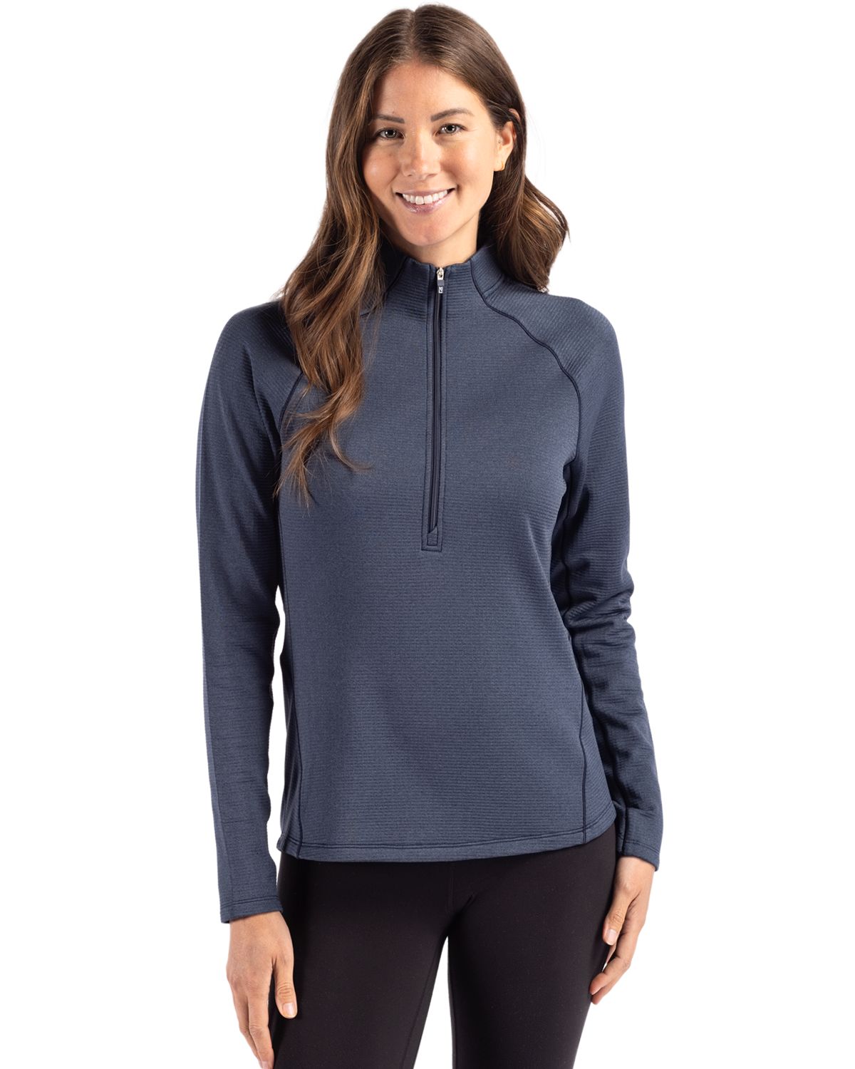 Cutter & Buck Peshastin RecycledGridFleeceWomensHalf Zip Pullover