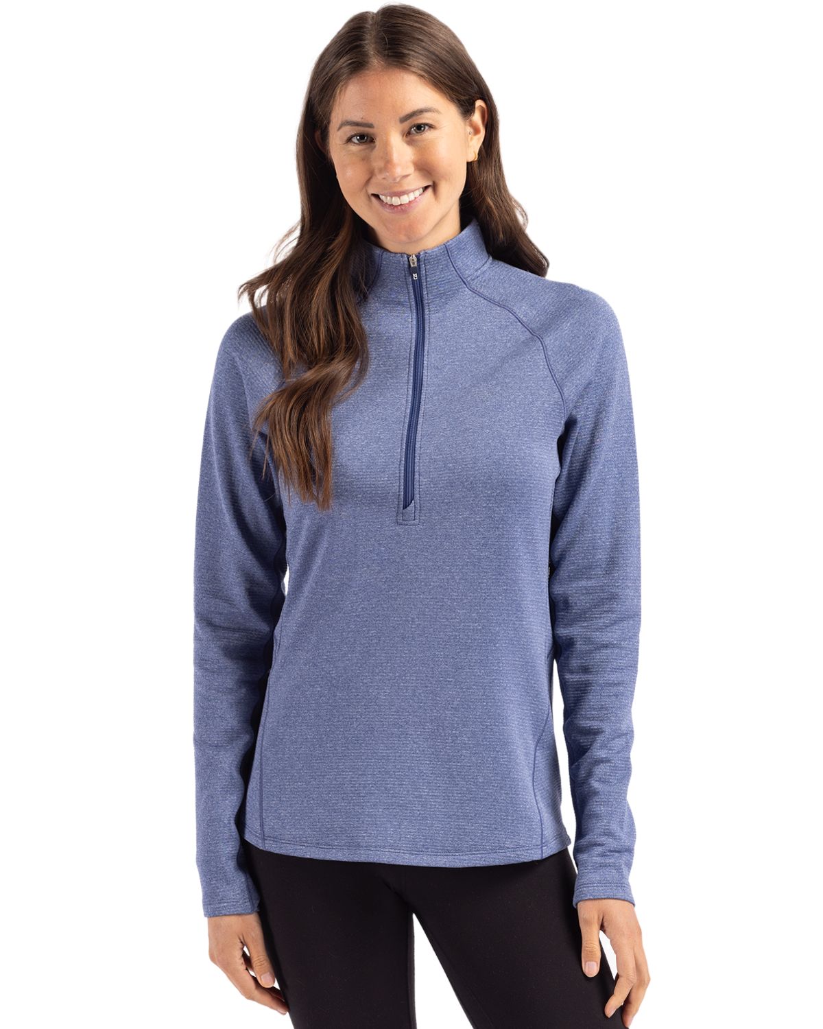 Cutter & Buck Peshastin RecycledGridFleeceWomensHalf Zip Pullover