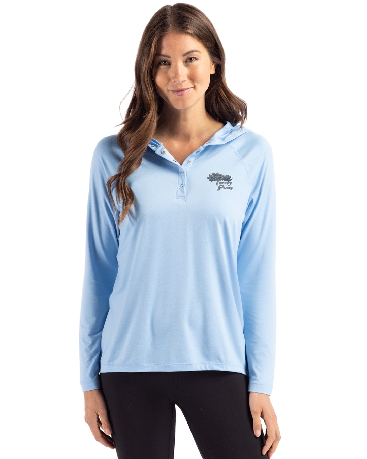 Torrey Pines Cutter & Buck Coastline Recycled Double Peached Womens Hooded Pullover