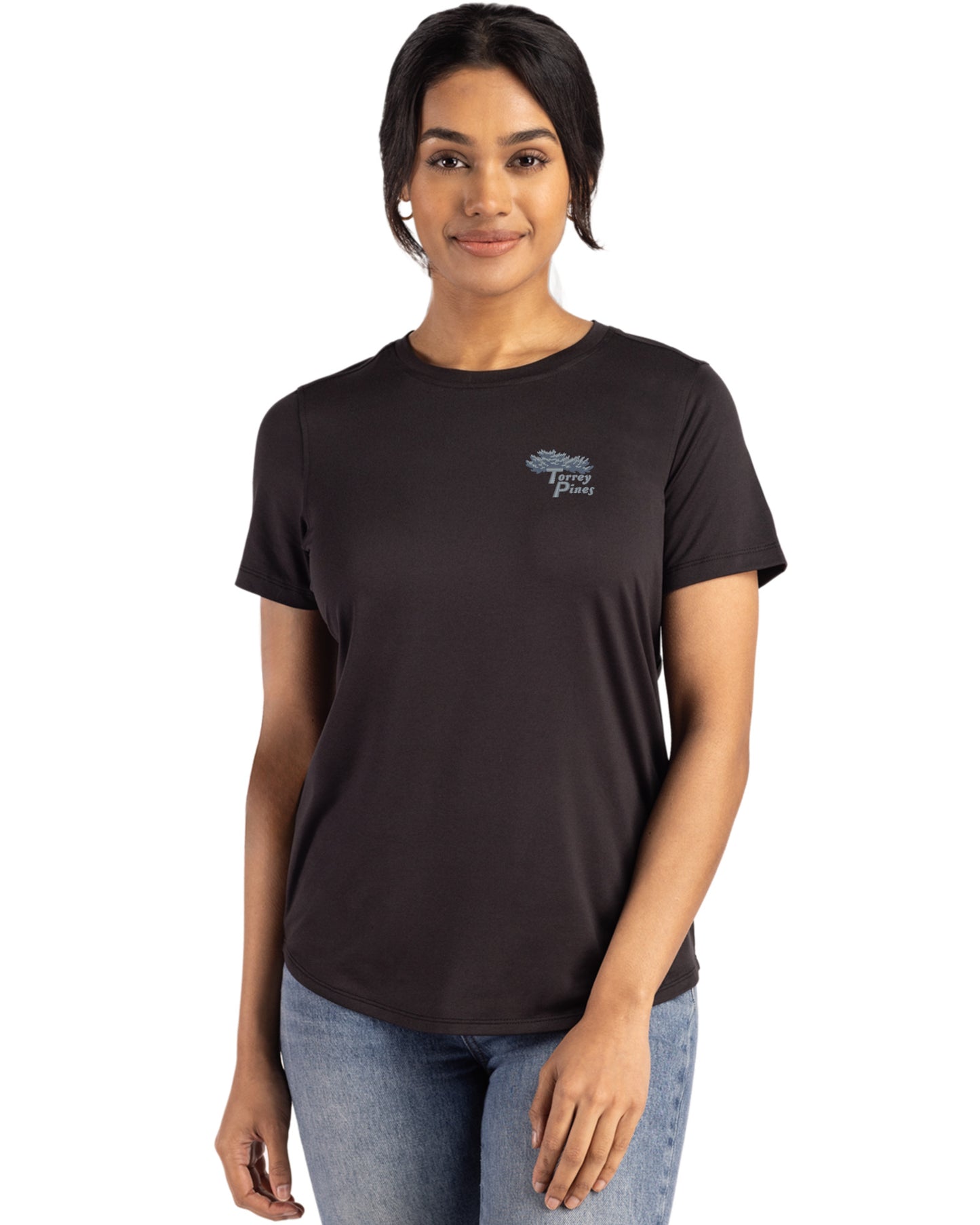 Torrey Pines Cutter & Buck Coastline Recycled Double Peached Womens Short Sleeve Tee
