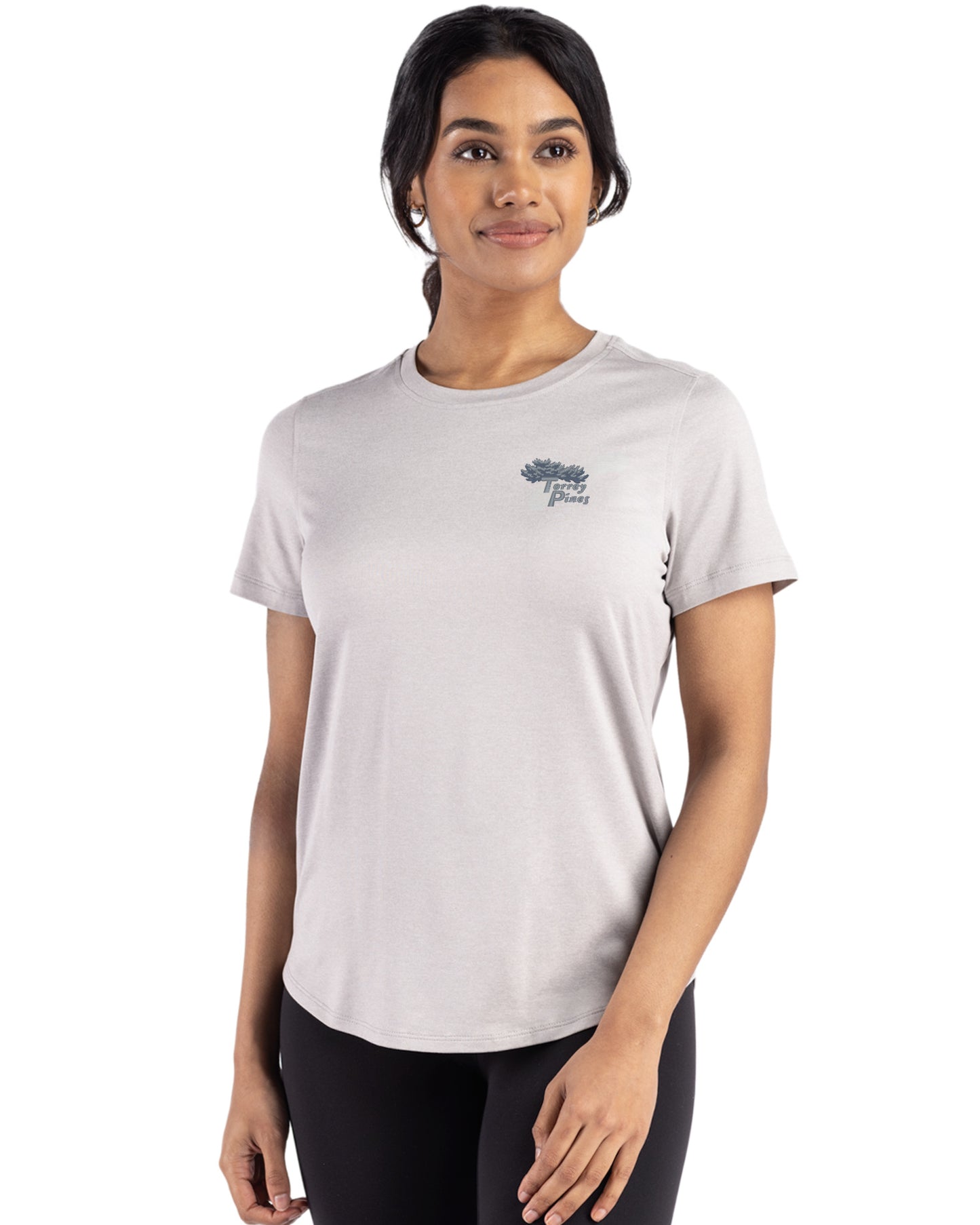Torrey Pines Cutter & Buck Coastline Recycled Double Peached Womens Short Sleeve Tee