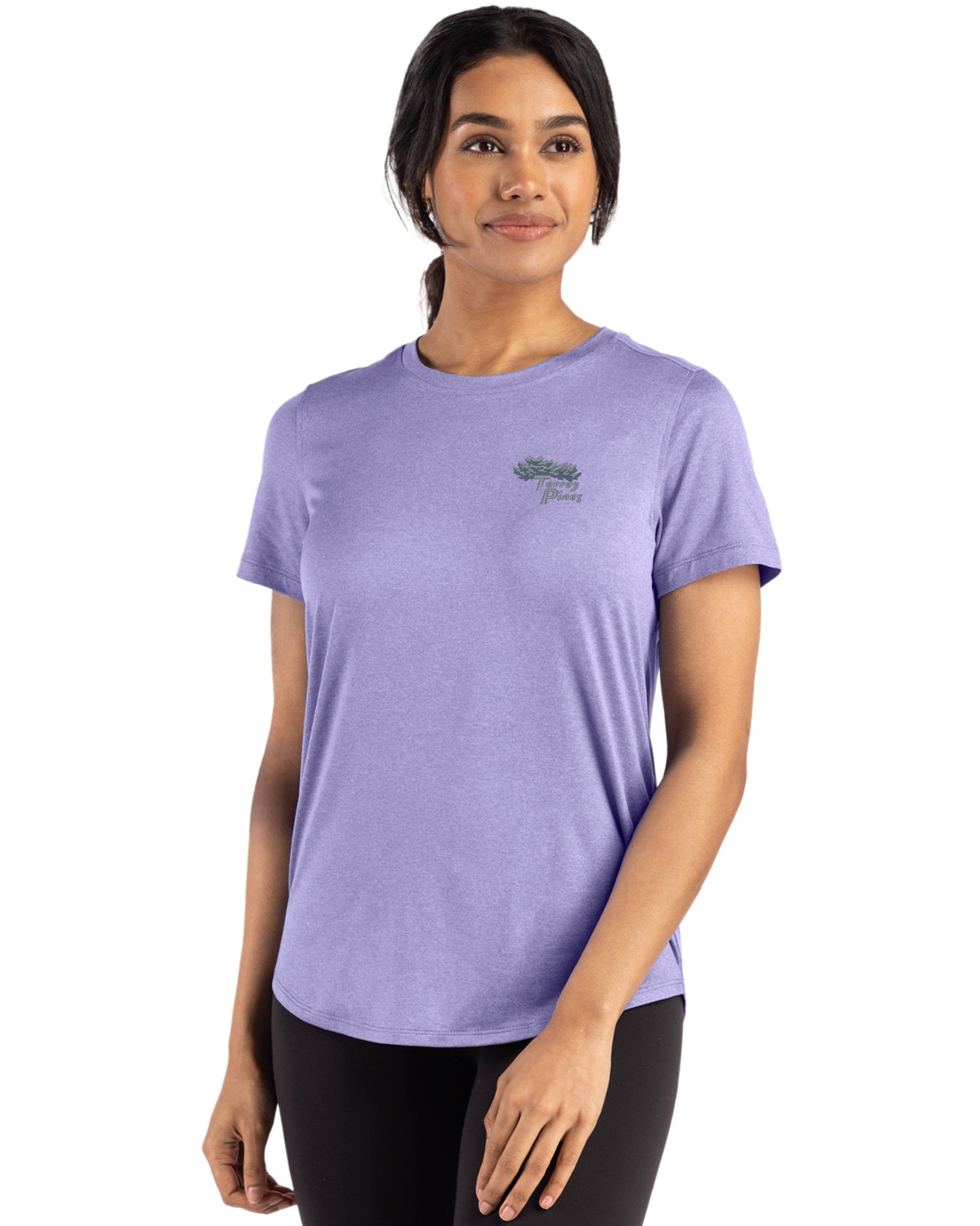 Torrey Pines Cutter & Buck Coastline Recycled Double Peached Womens Short Sleeve Tee