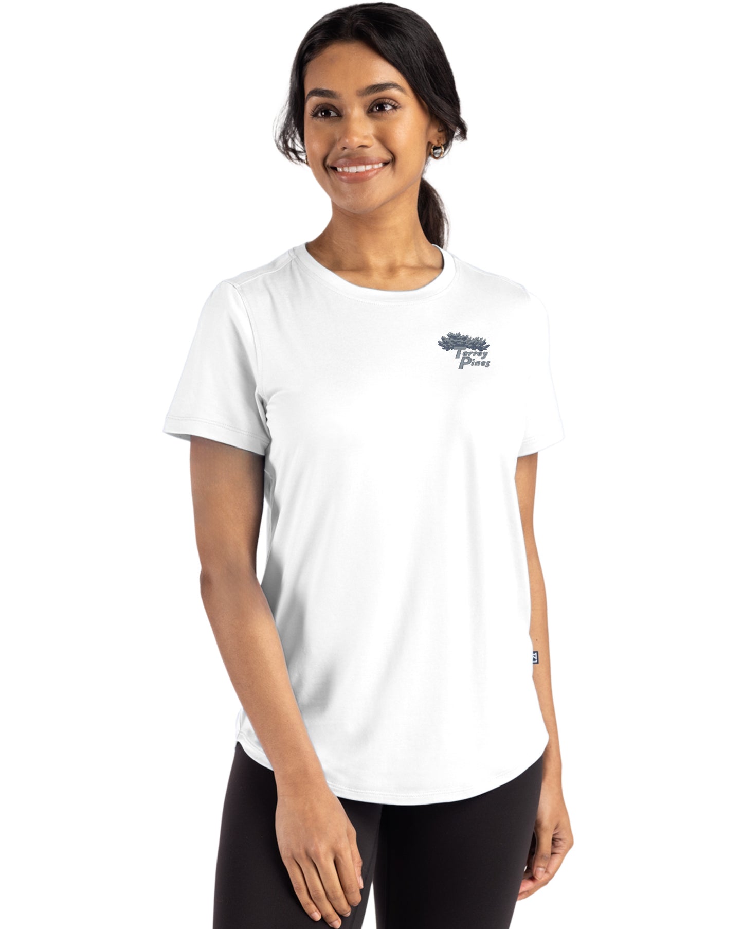 Torrey Pines Cutter & Buck Coastline Recycled Double Peached Womens Short Sleeve Tee