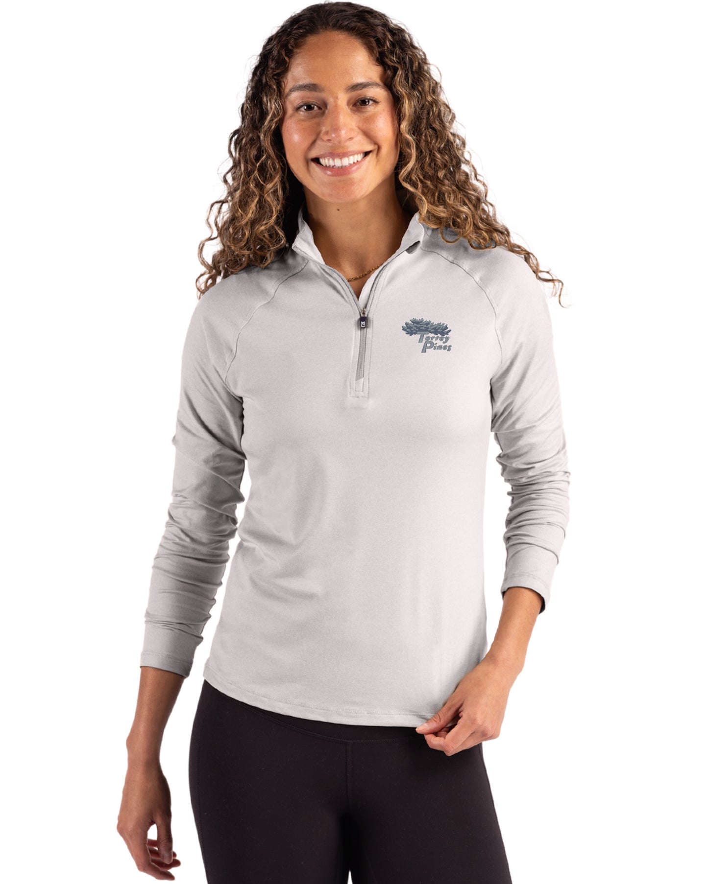 Torrey Pines Cutter & Buck Coastline Recycled Double Peached Womens Quarter Zip Pullover