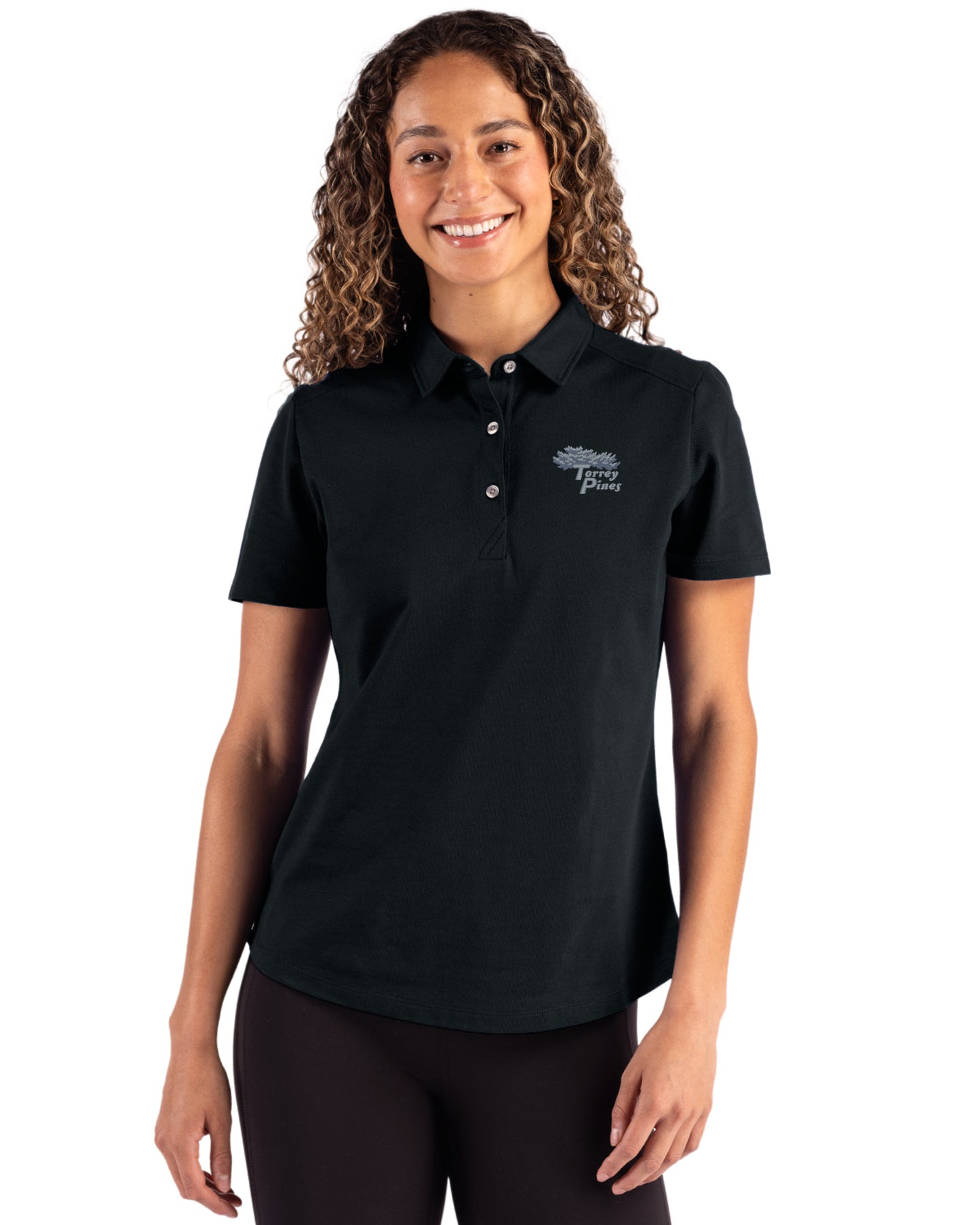 Torrey Pines Cutter & Buck Advantage Refresh Recycled Cotton-Blend Pique Womens Polo