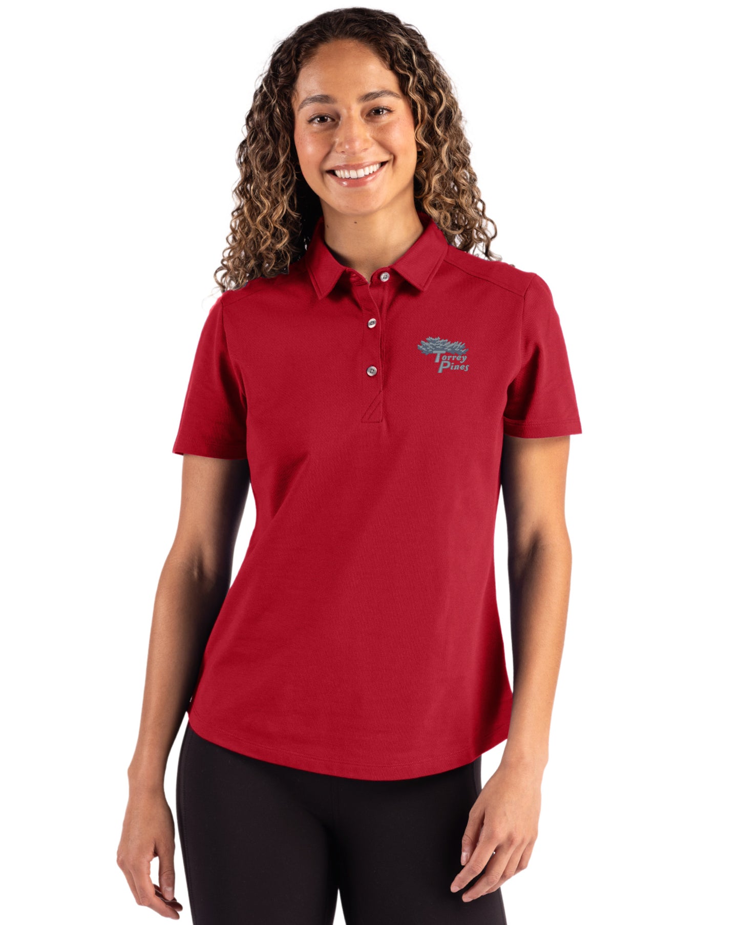 Torrey Pines Cutter & Buck Advantage Refresh Recycled Cotton-Blend Pique Womens Polo