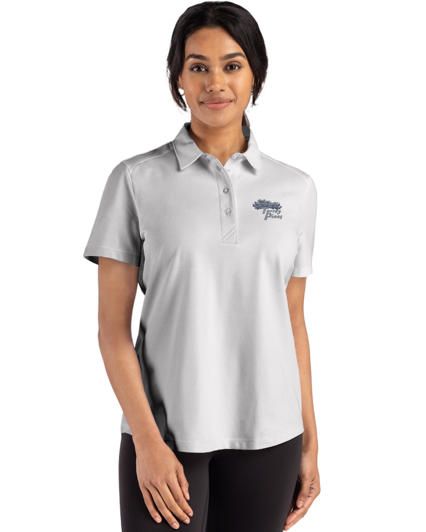 Torrey Pines Cutter & Buck Advantage Refresh Recycled Cotton-Blend Pique Womens Polo
