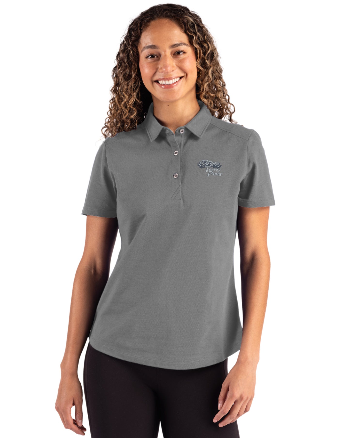 Torrey Pines Cutter & Buck Advantage Refresh Recycled Cotton-Blend Pique Womens Polo