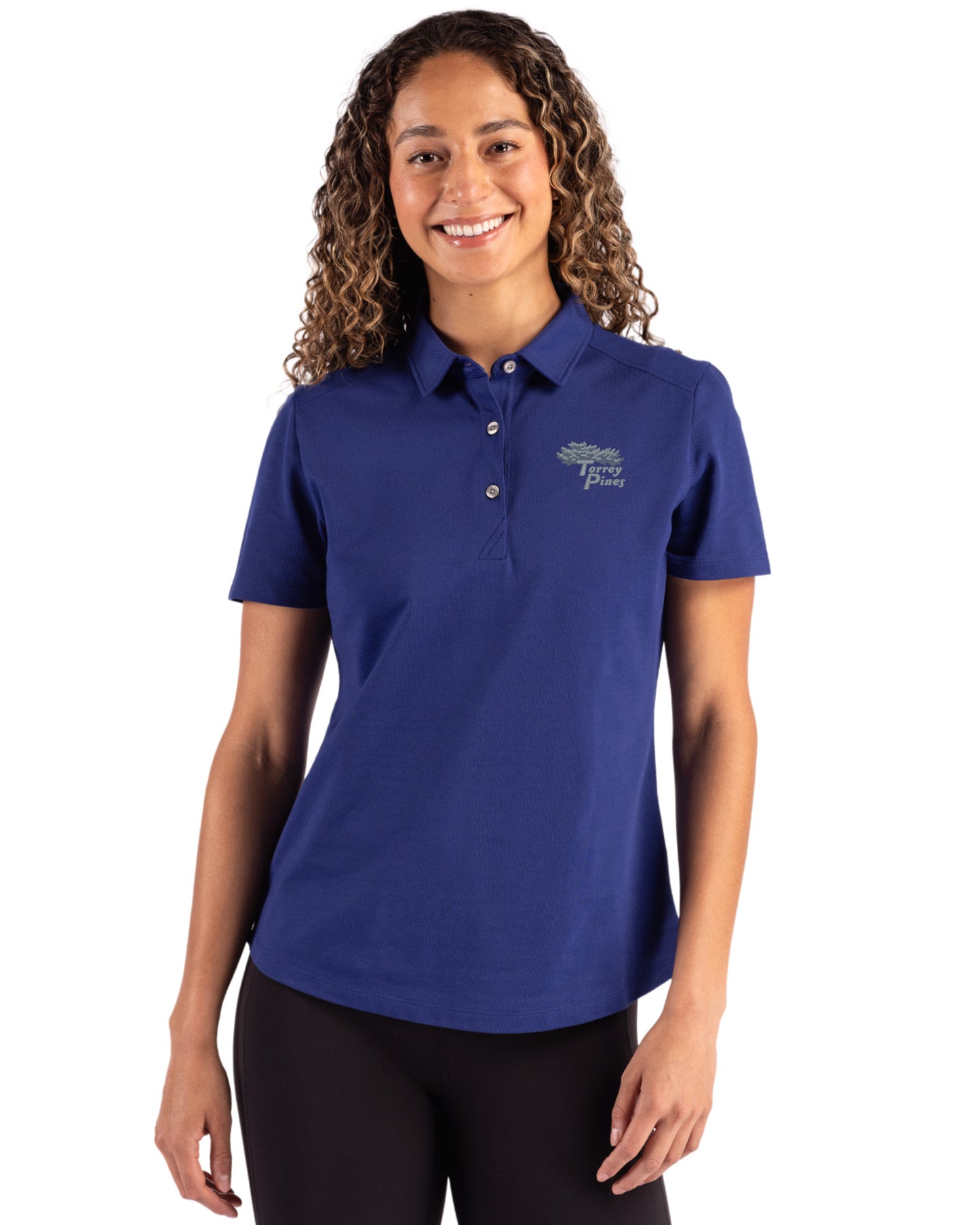 Torrey Pines Cutter & Buck Advantage Refresh Recycled Cotton-Blend Pique Womens Polo