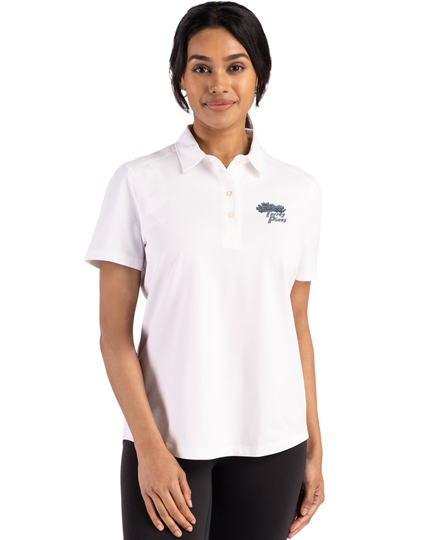 Torrey Pines Cutter & Buck Advantage Refresh Recycled Cotton-Blend Pique Womens Polo