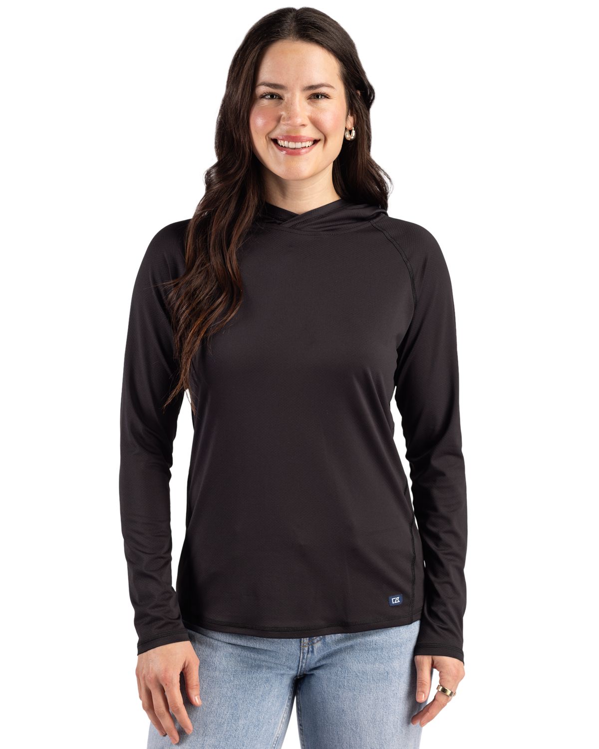 Cutter & Buck Prospect Recycled  Featherlight Stretch Womens Hooded Pullover