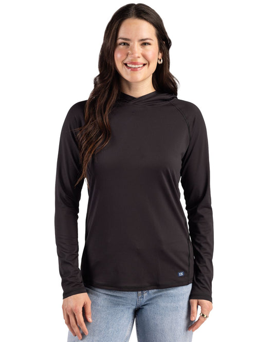 Cutter & Buck Prospect Recycled  Featherlight Stretch Womens Hooded Pullover