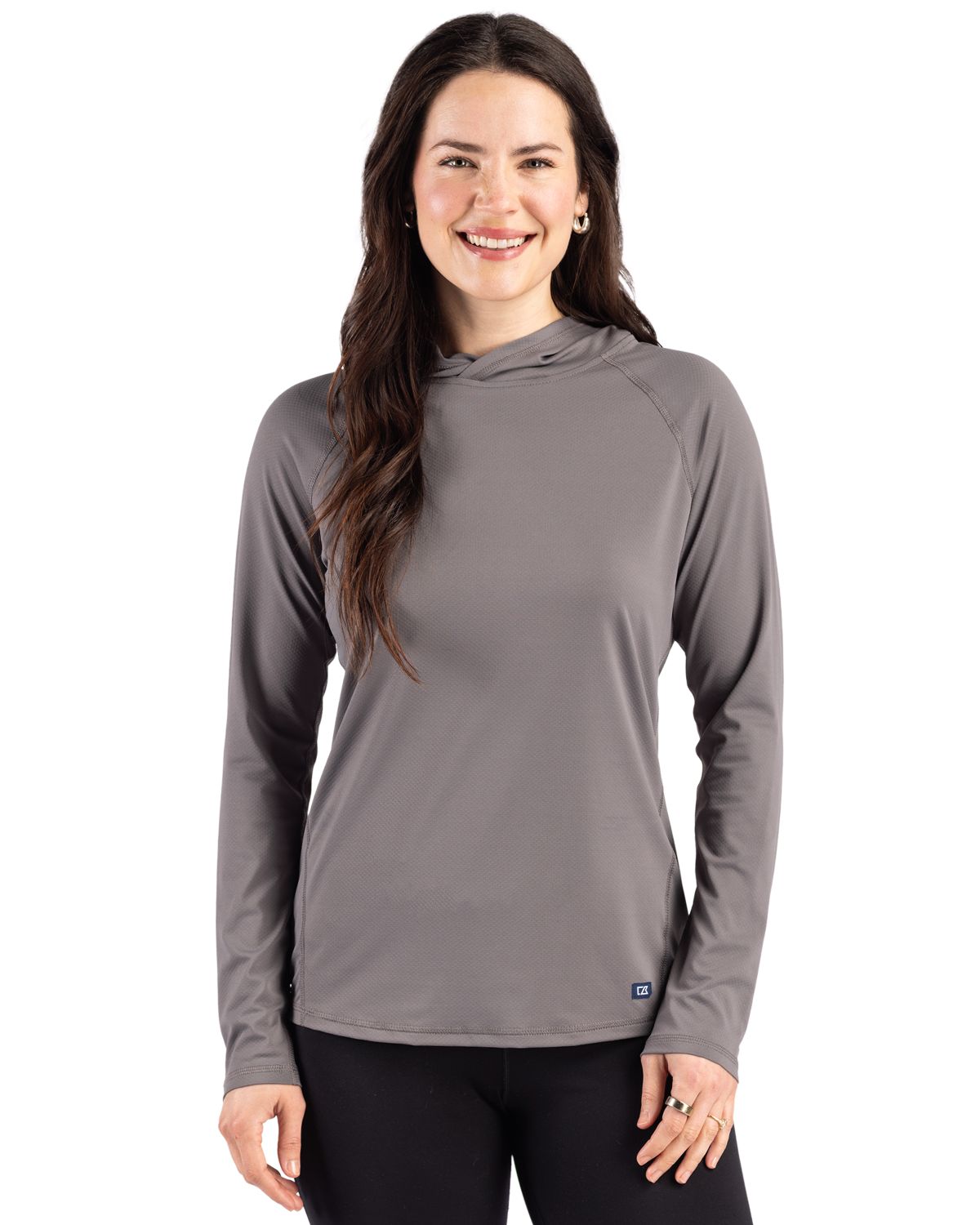 Cutter & Buck Prospect Recycled  Featherlight Stretch Womens Hooded Pullover