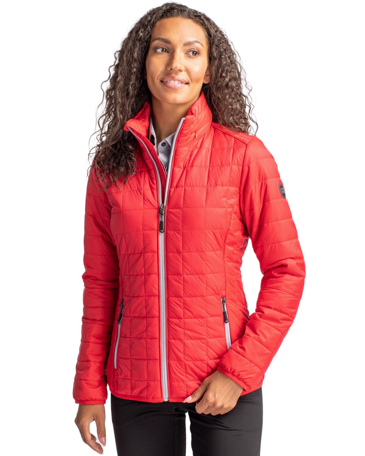 Cutter & Buck Rainier Recycled Insulated Puffer Womens Full Zip Jacket