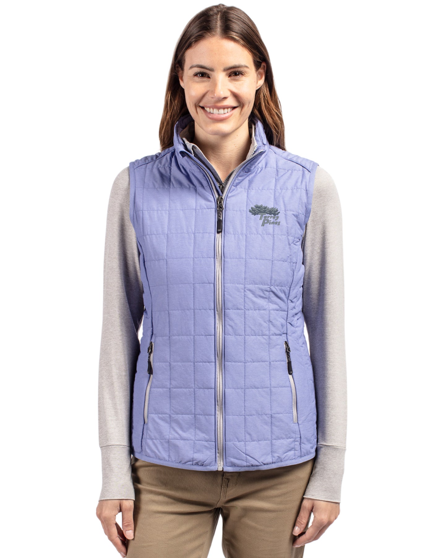 Torrey Pines Cutter & Buck Rainier Recycled Insulated Puffer Womens Full Zip Vest