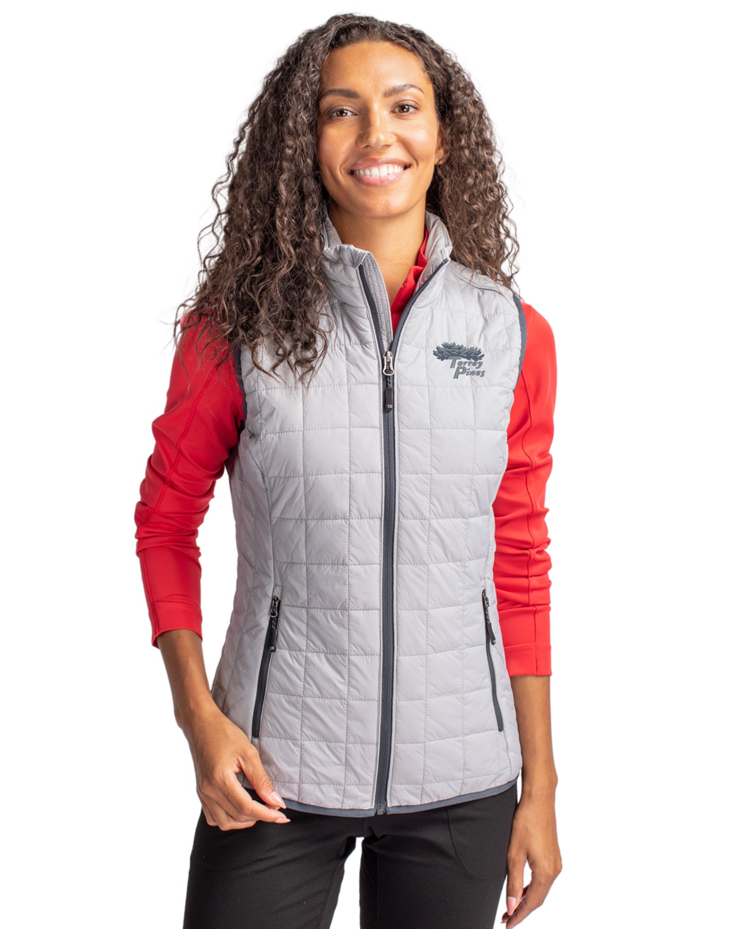 Torrey Pines Cutter & Buck Rainier Recycled Insulated Puffer Womens Full Zip Vest