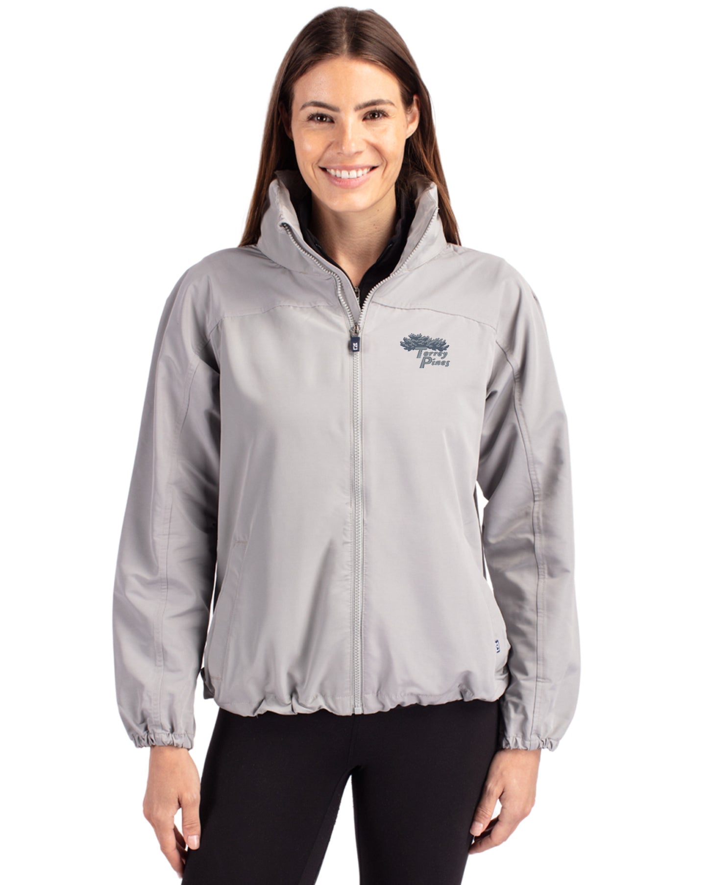 Torrey Pines Cutter & Buck Charter Recycled Packable Womens Full Zip Jacket