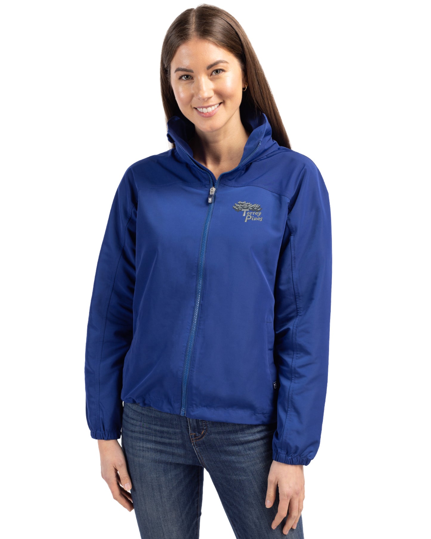 Torrey Pines Cutter & Buck Charter Recycled Packable Womens Full Zip Jacket