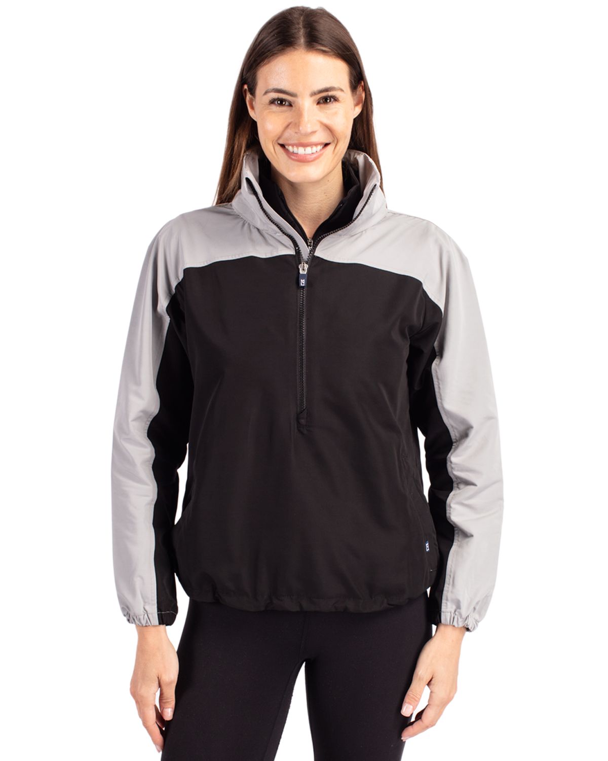 Cutter & Buck Charter Recycled PackableWomensHalf Zip Anorak Jacket