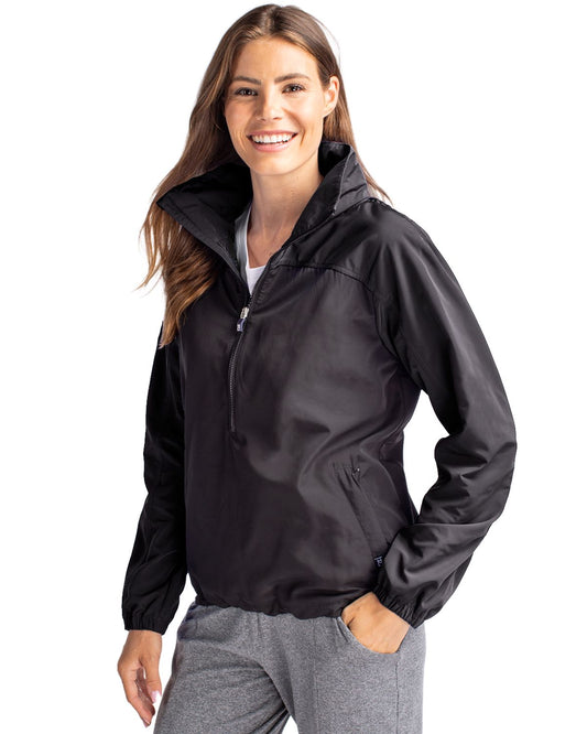 Cutter & Buck Charter Recycled PackableWomensHalf Zip Anorak Jacket