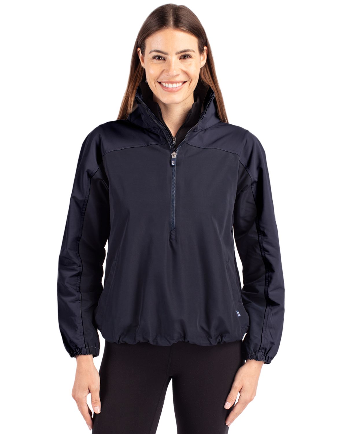 Cutter & Buck Charter Recycled PackableWomensHalf Zip Anorak Jacket