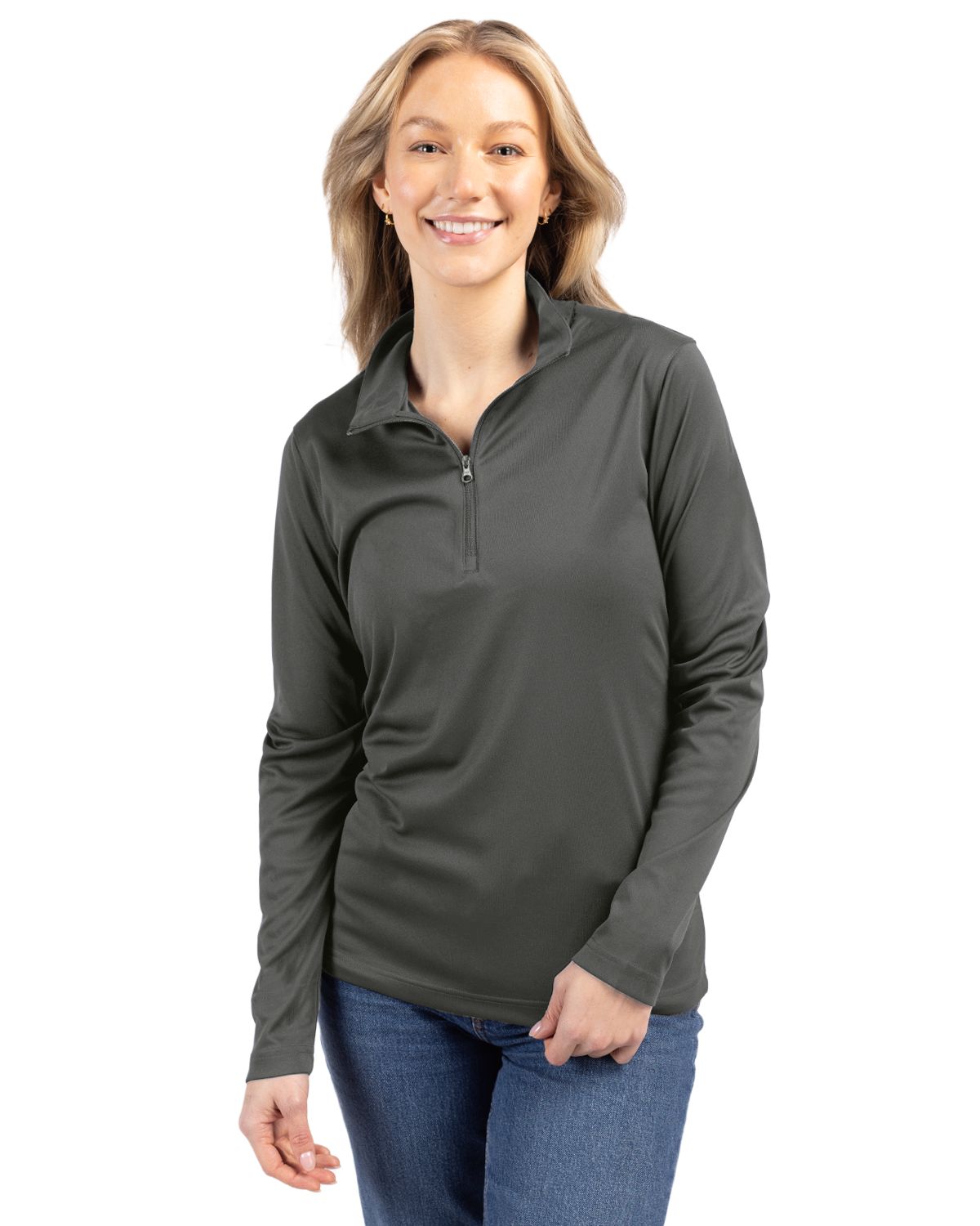 Clique Spin Solution-dyed Performance Interlock Womens Half Zip