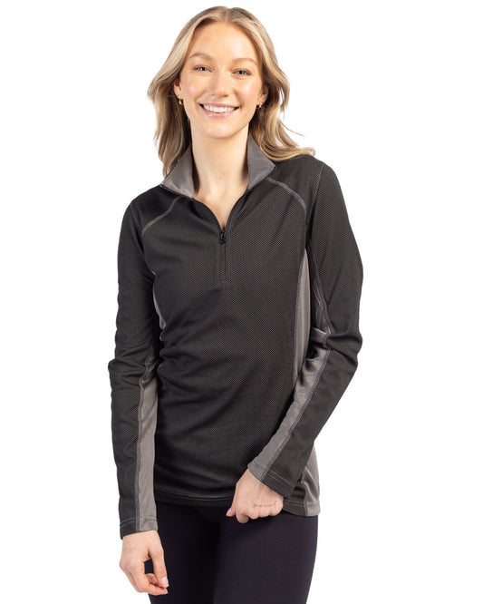 Clique Ice Pique Colorblock Tech Womens Half Zip