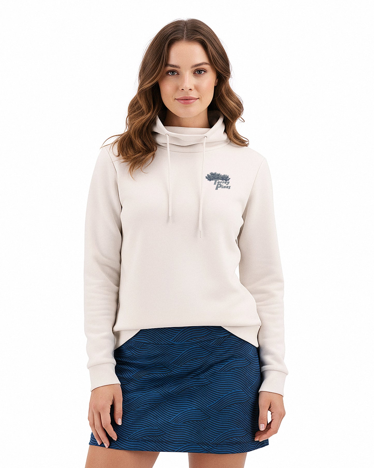 Torrey Pines Clique Haven Recycled Womens High Collar Pullover Sweatshirt