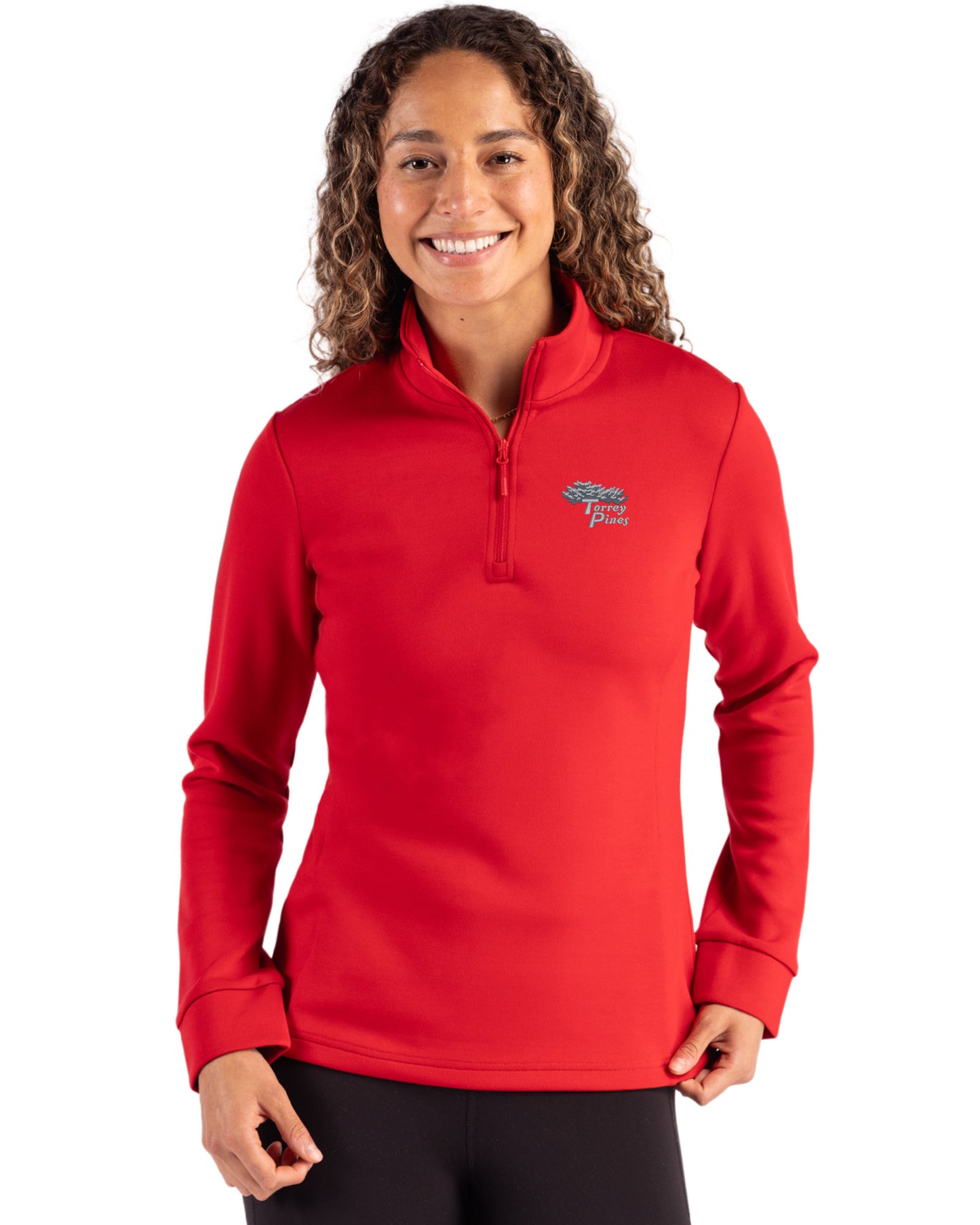 Torrey Pines Clique Haven Recycled Womens Quarter Zip Sweatshirt