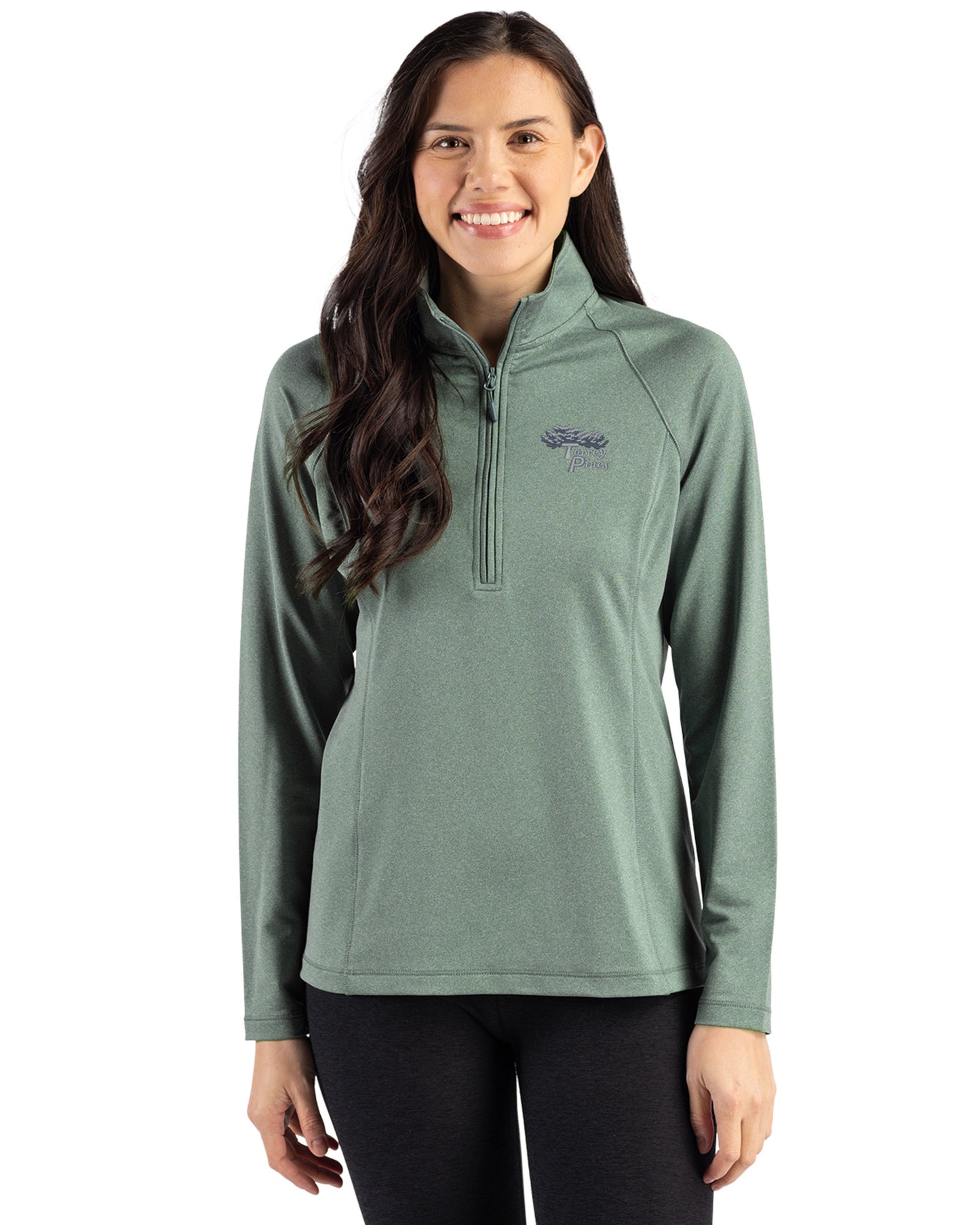 Torrey Pines Clique Dash Recycled Womens Quarter Zip Sweatshirt