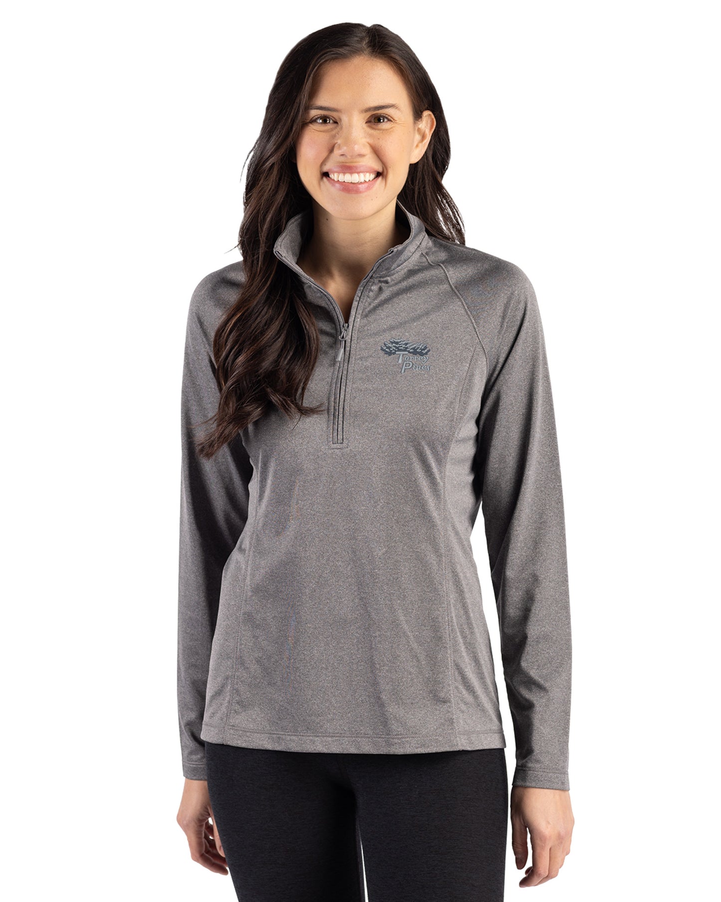 Torrey Pines Clique Dash Recycled Womens Quarter Zip Sweatshirt