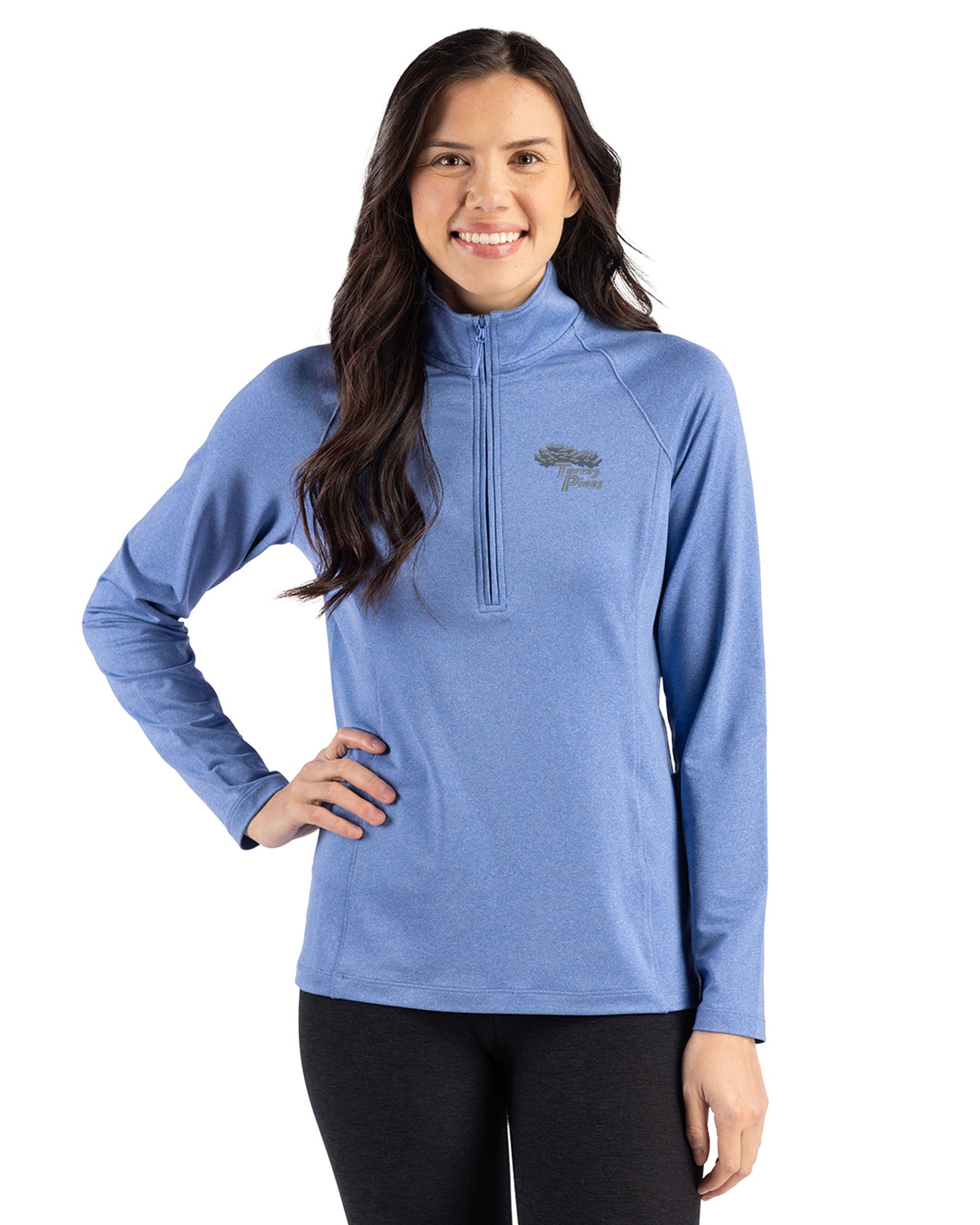 Torrey Pines Clique Dash Recycled Womens Quarter Zip Sweatshirt