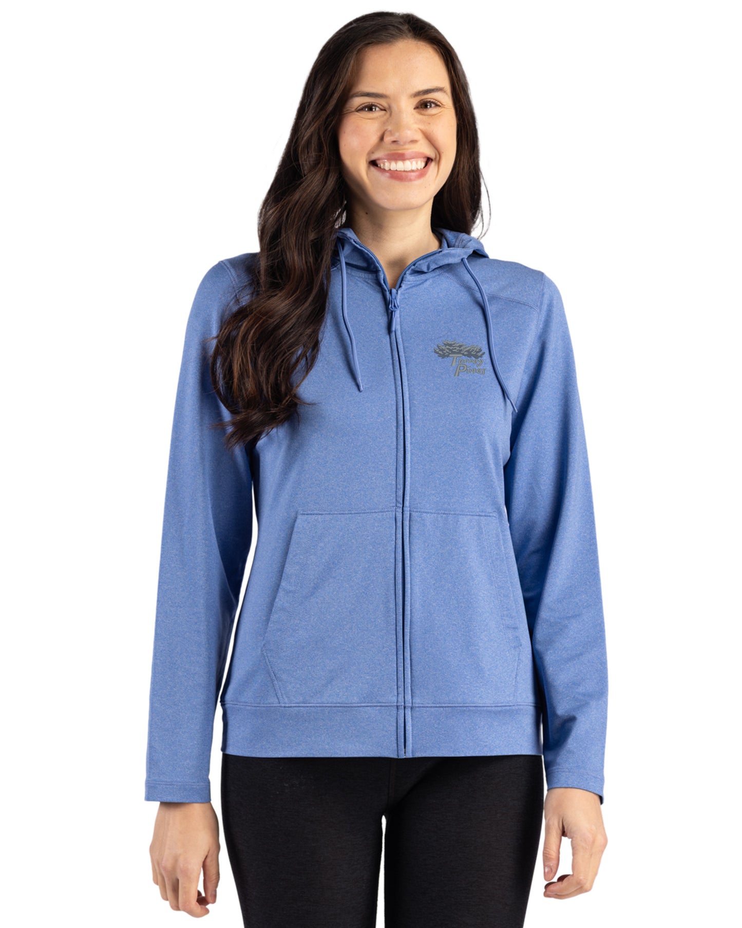 Torrey Pines Clique Dash Recycled Womens Full Zip Hooded Sweatshirt