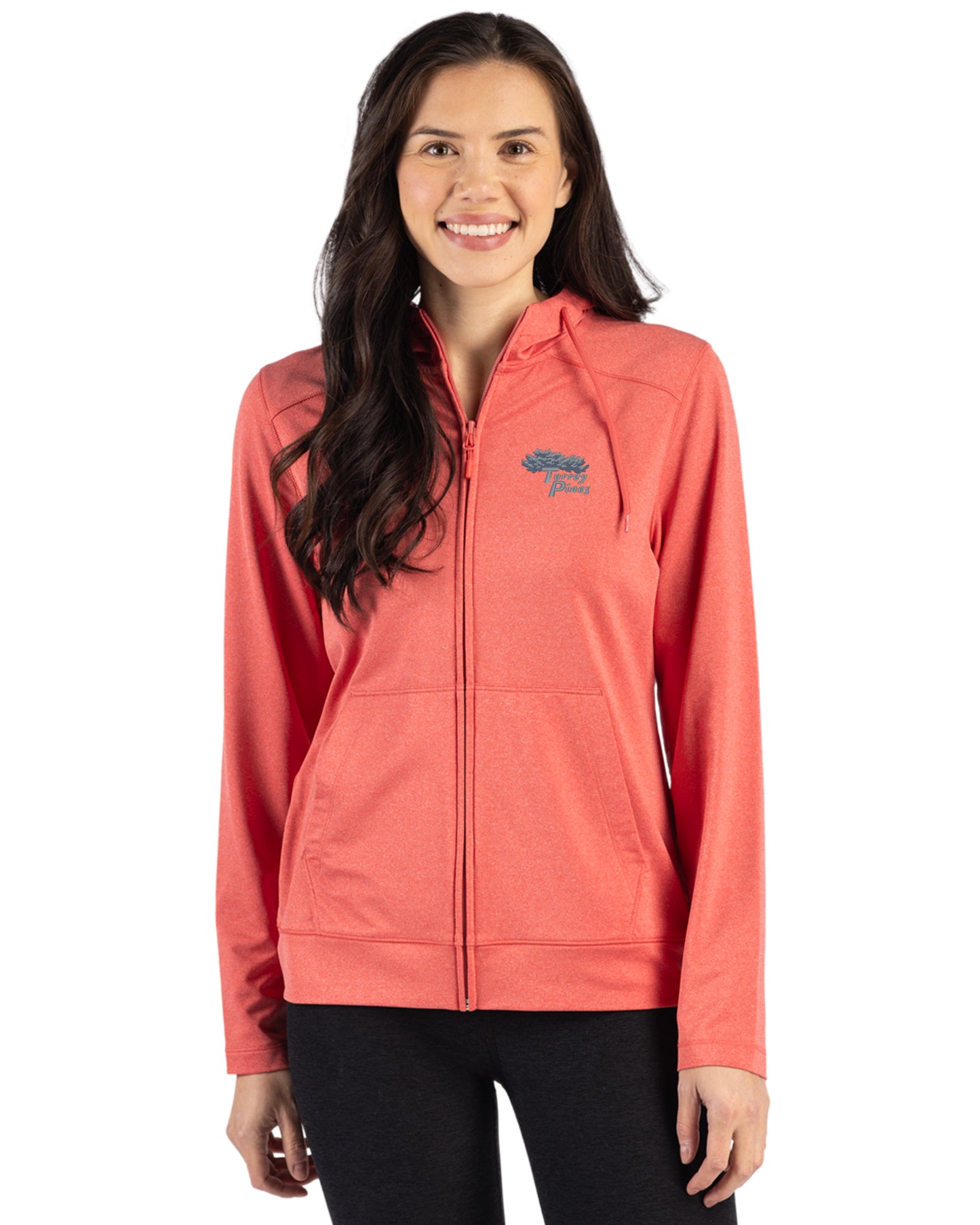 Torrey Pines Clique Dash Recycled Womens Full Zip Hooded Sweatshirt