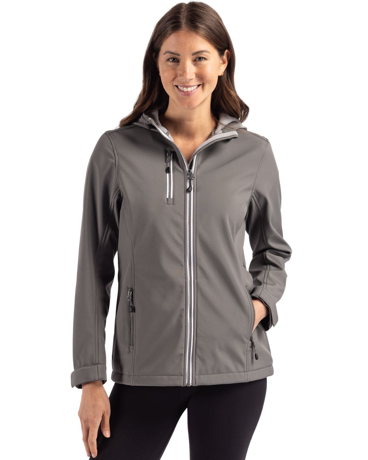 Clique Telemark Recycled Stretch Softshell Womens Full Zip Hooded Jacket