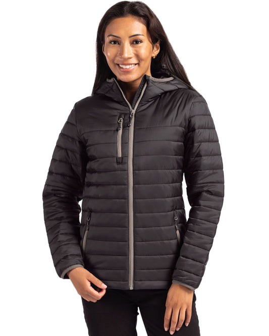 Clique Valhalla Recycled Insulated Puffer Womens Full Zip Hooded Jacket